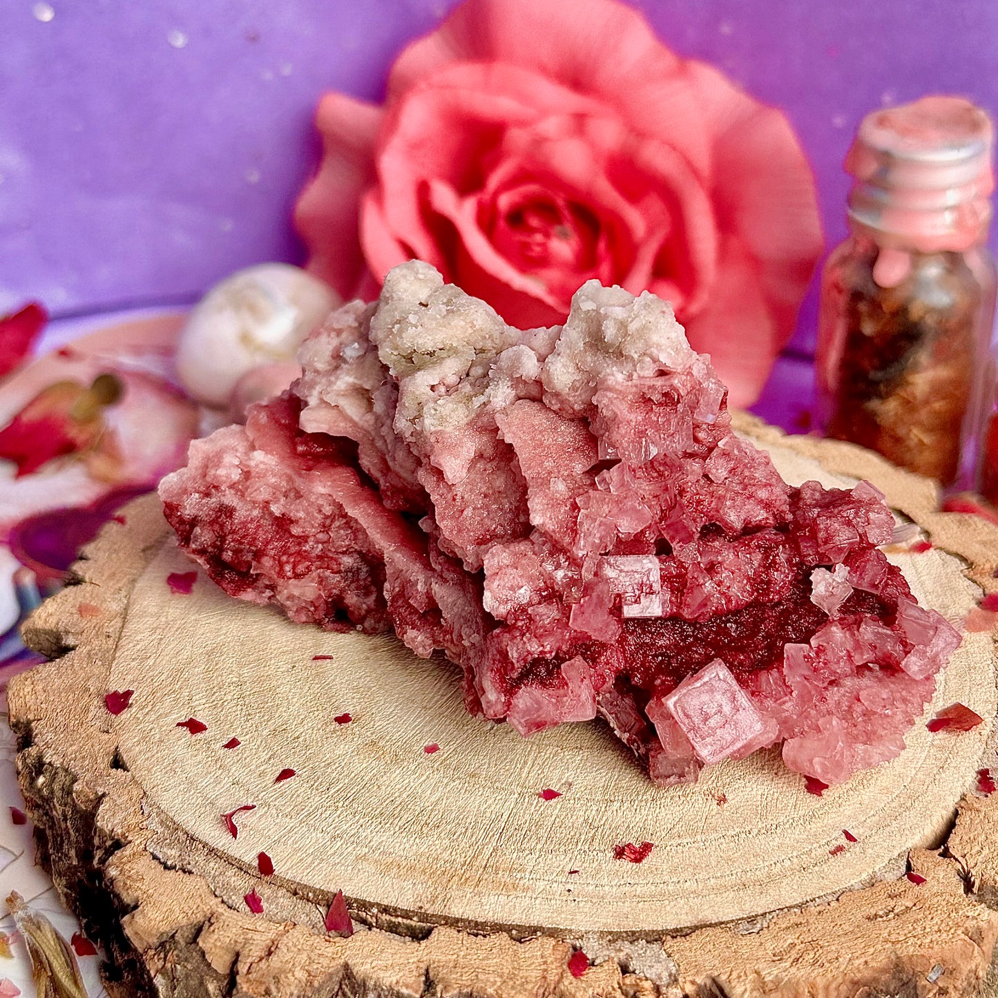 pink halite specimen