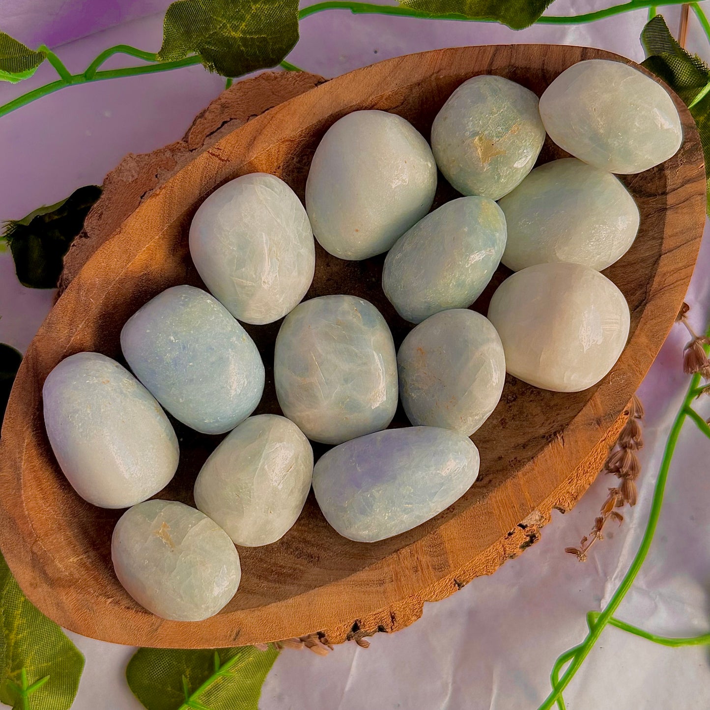 blue calcite tumbles