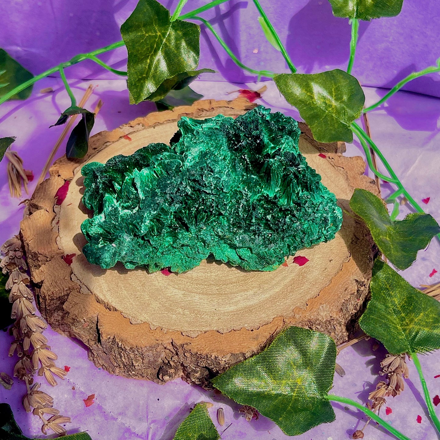 fibrous malachite specimen B (3-4inch)
