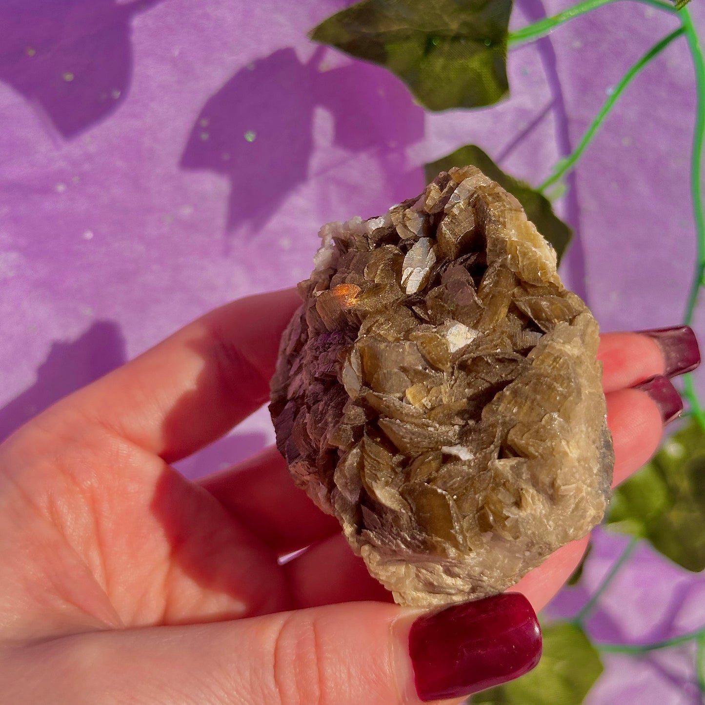 bladed siderite dragon scale cluster specimen