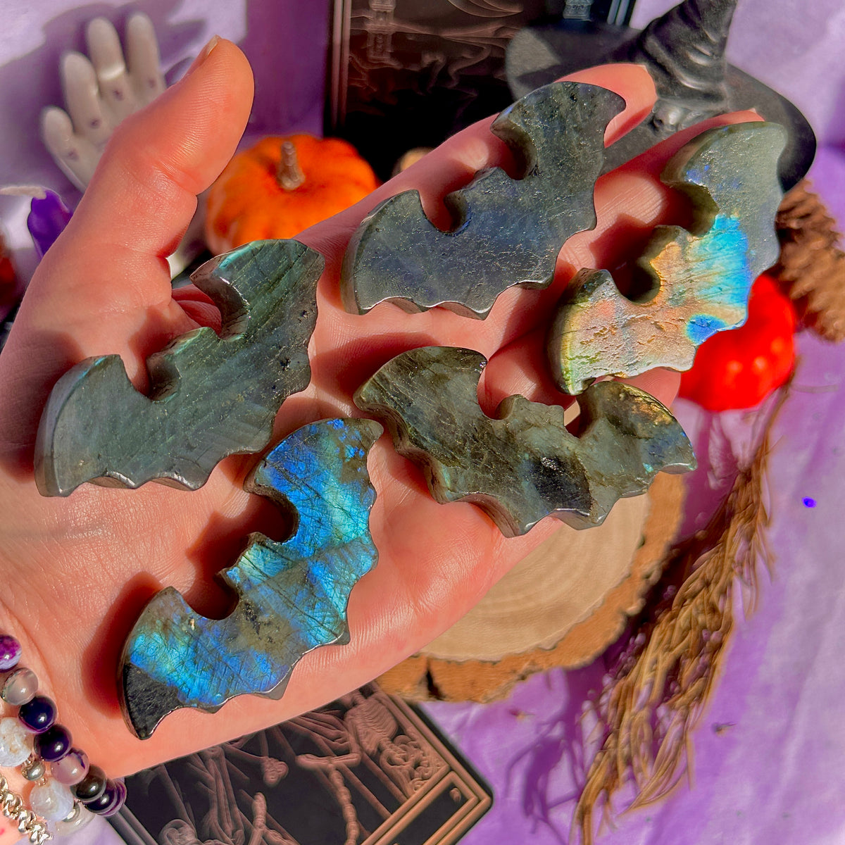 labradorite bat carvings ~ intuitively chosen