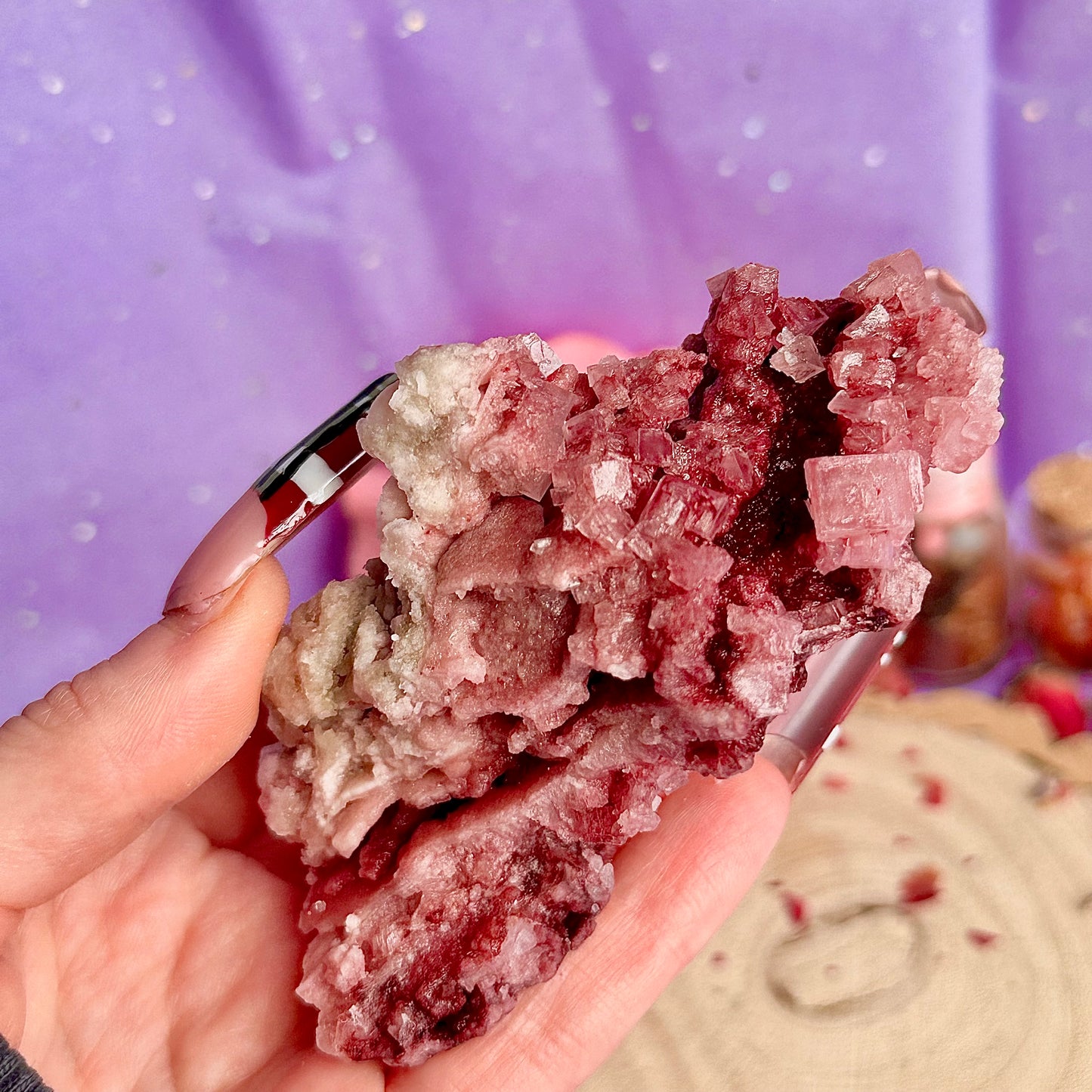 pink halite specimen