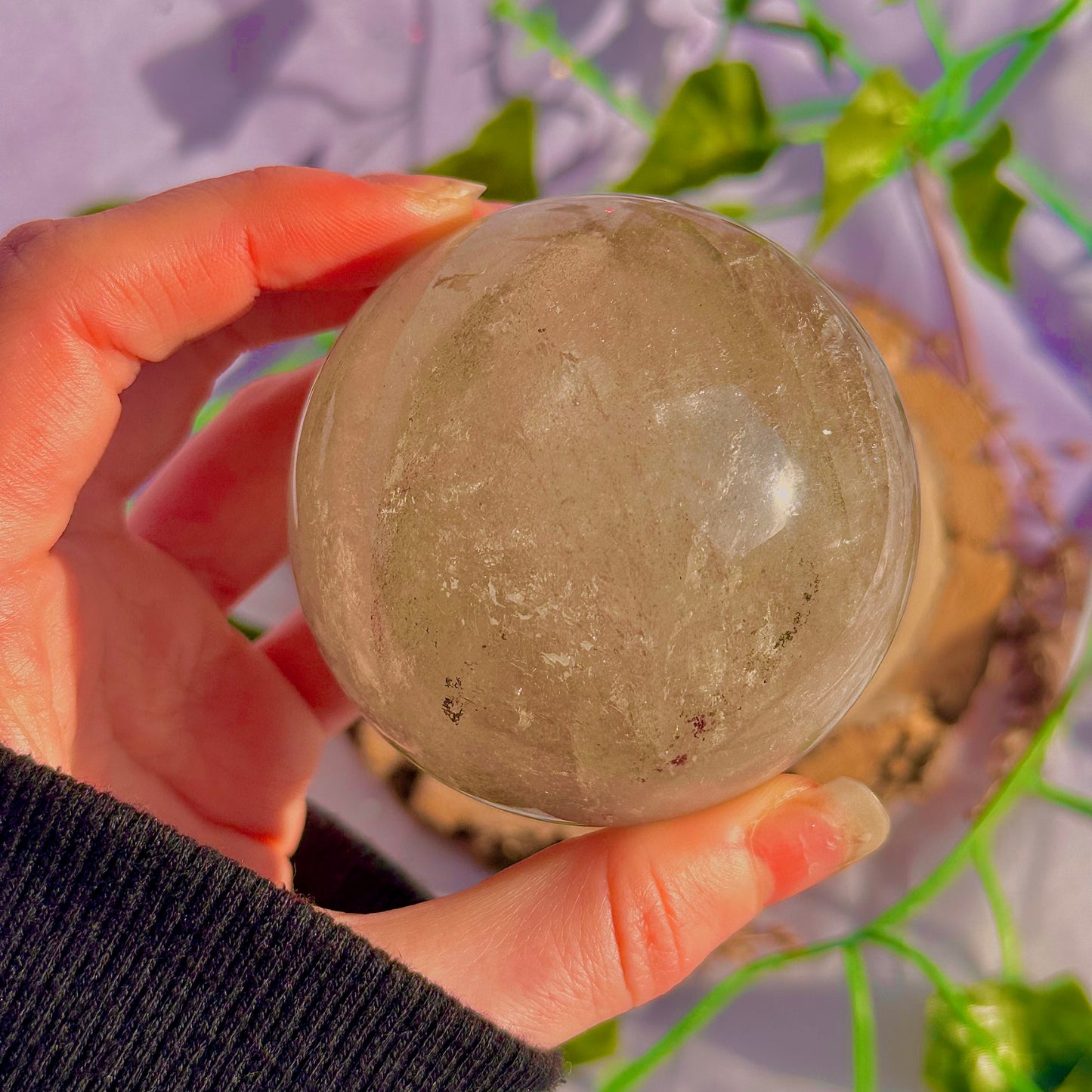 garden quartz sphere ~ 382g