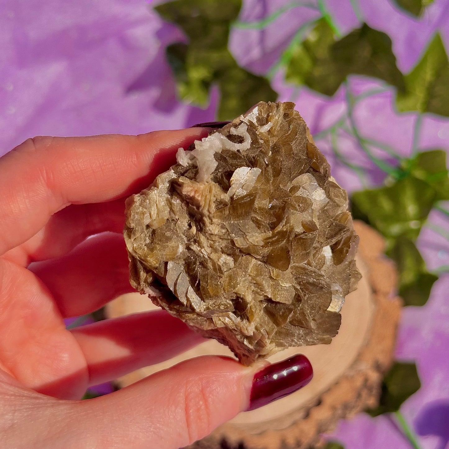 bladed siderite dragon scale cluster specimen