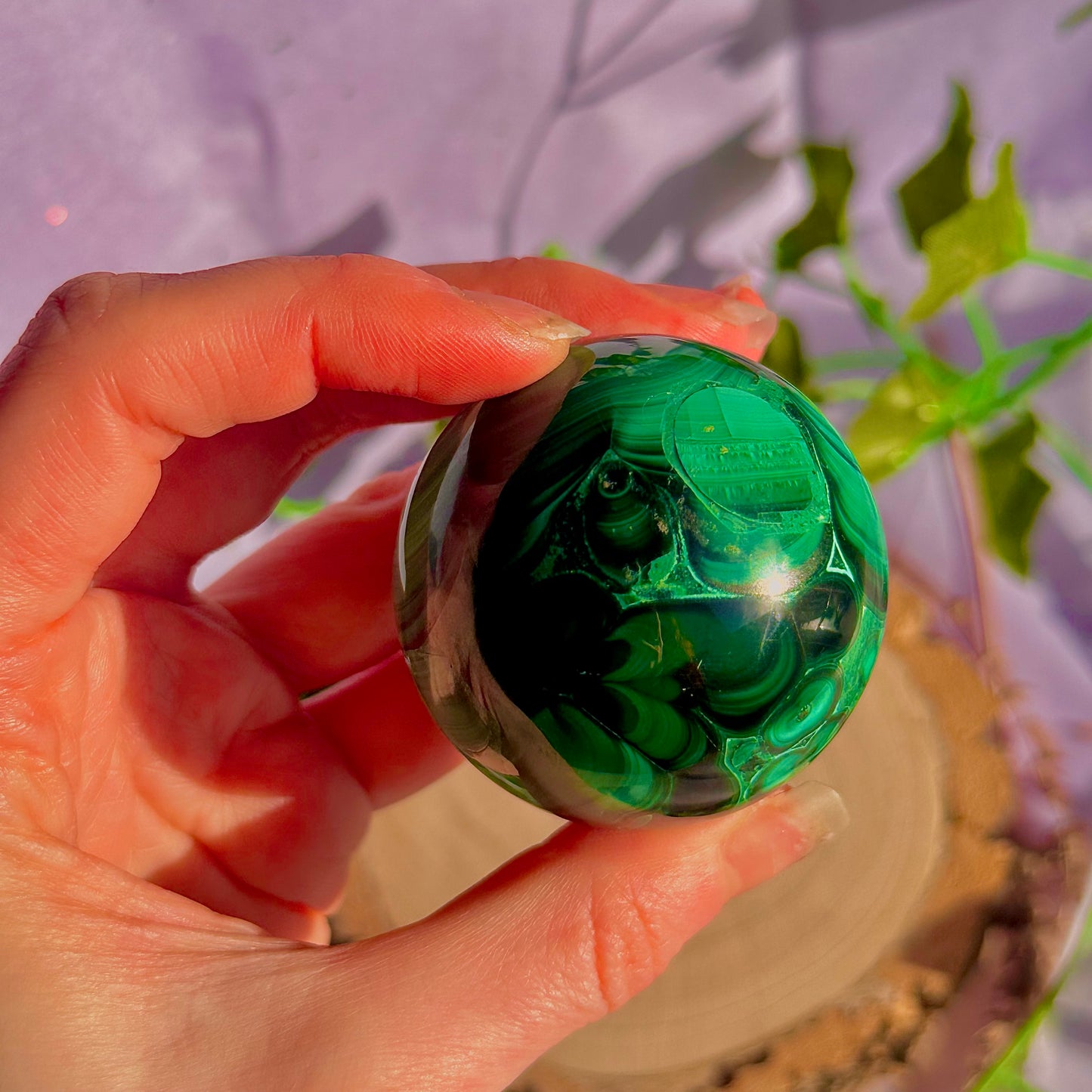 malachite sphere ~ 228g