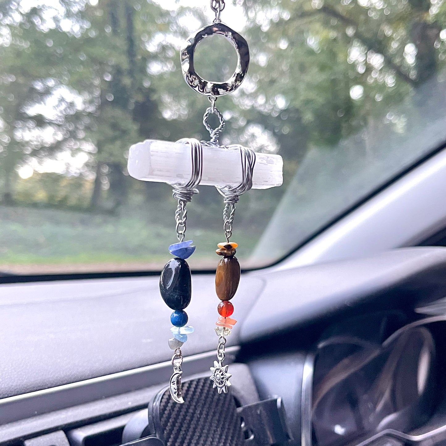 day to night car charm