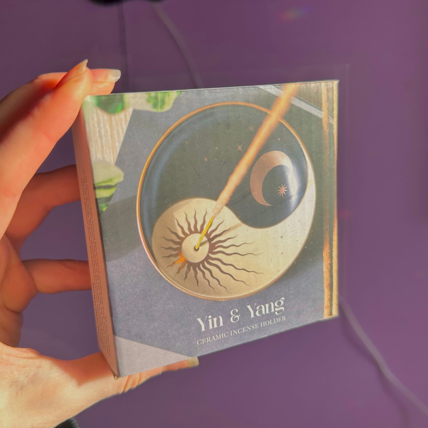 yin yang ceramic incense holder