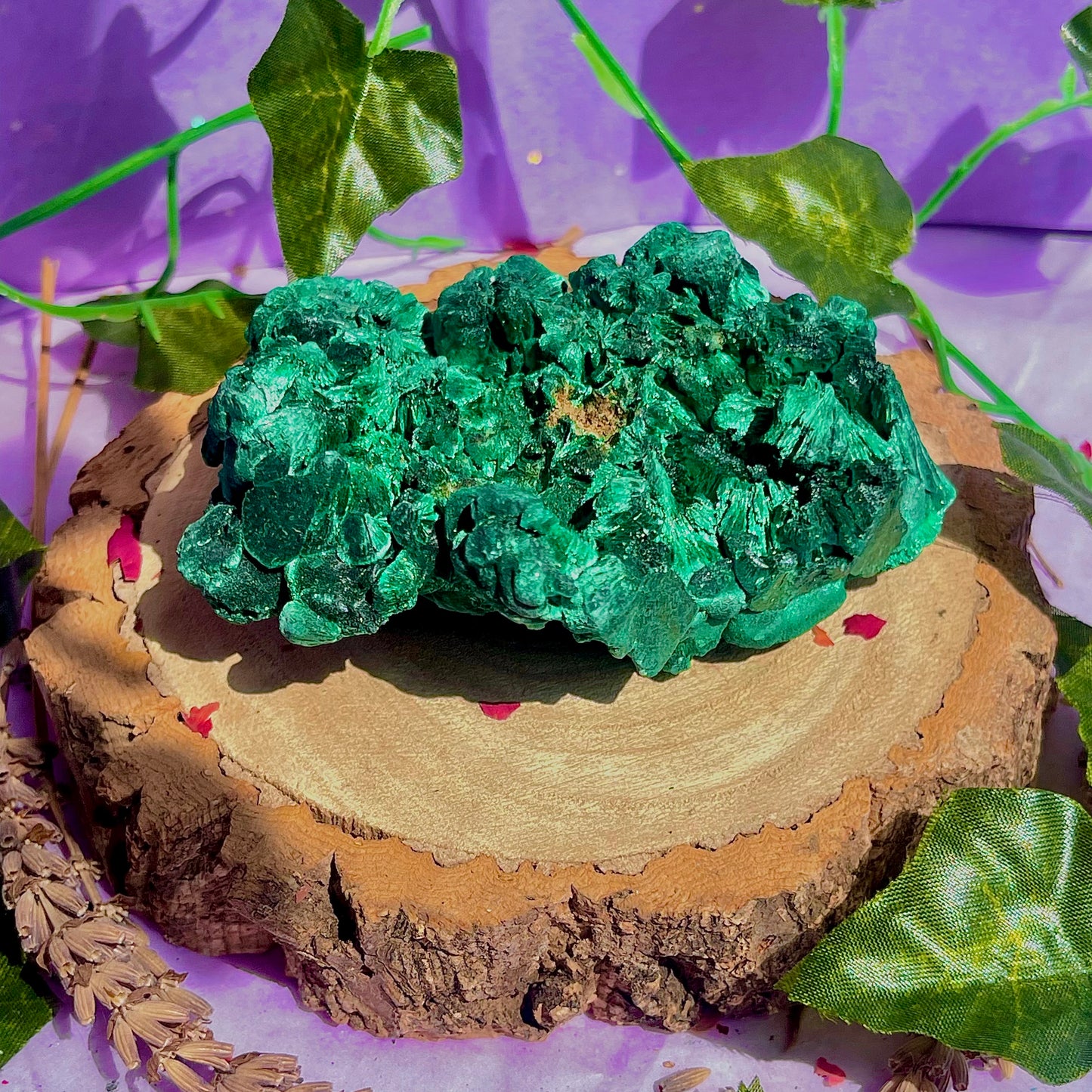 fibrous malachite specimen A (3-4inch)