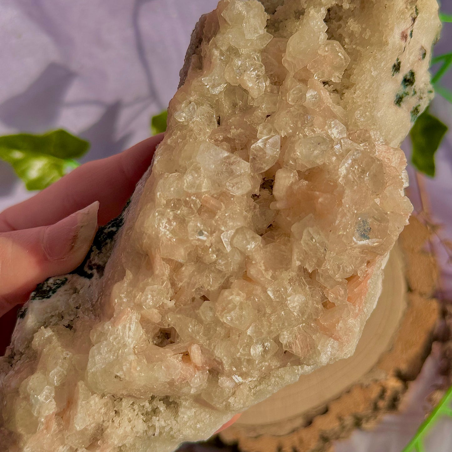 apophyllite with stilbite specimen cluster