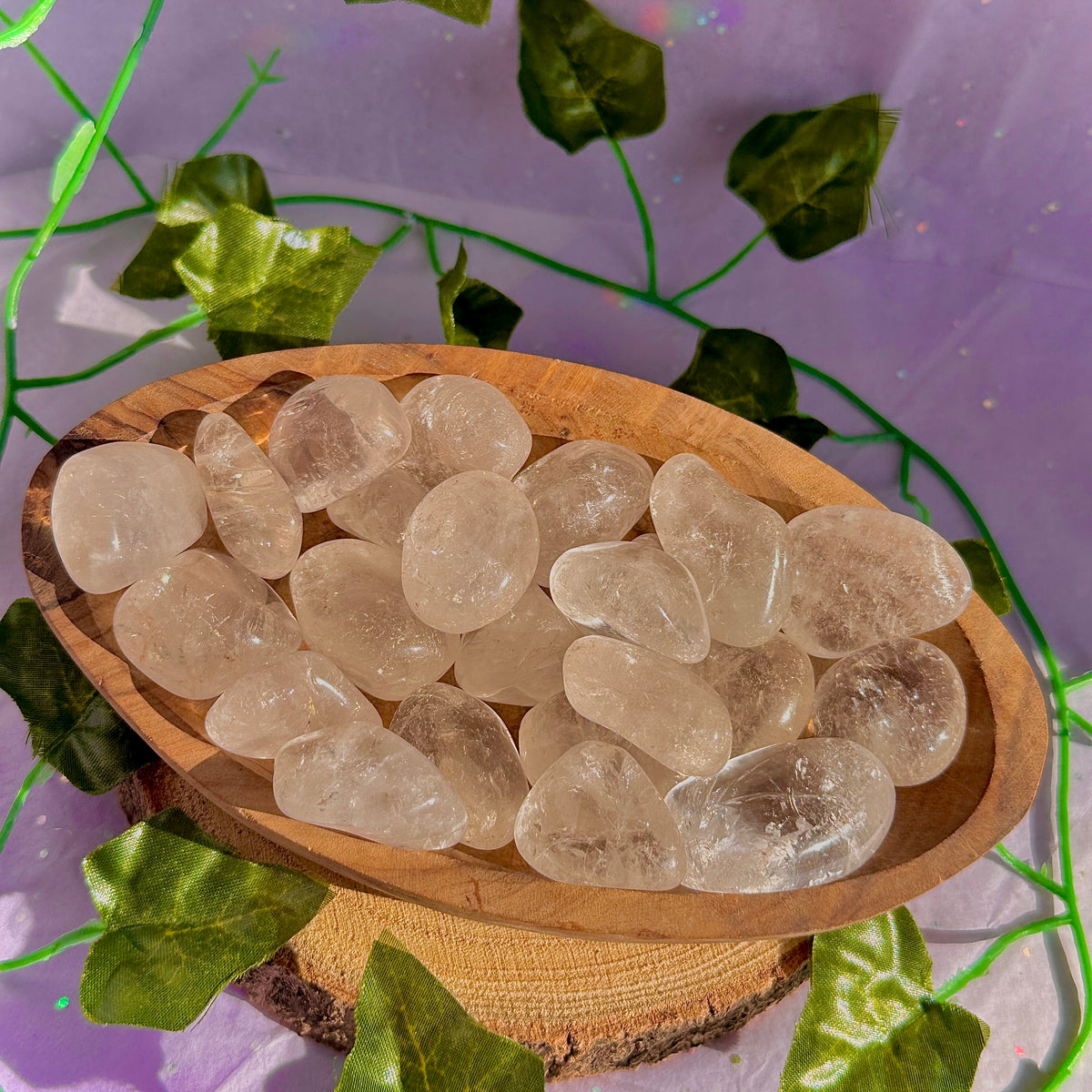 clear quartz tumbles ~ preloved