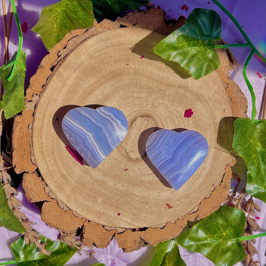 blue lace agate hearts ~ intuitively chosen