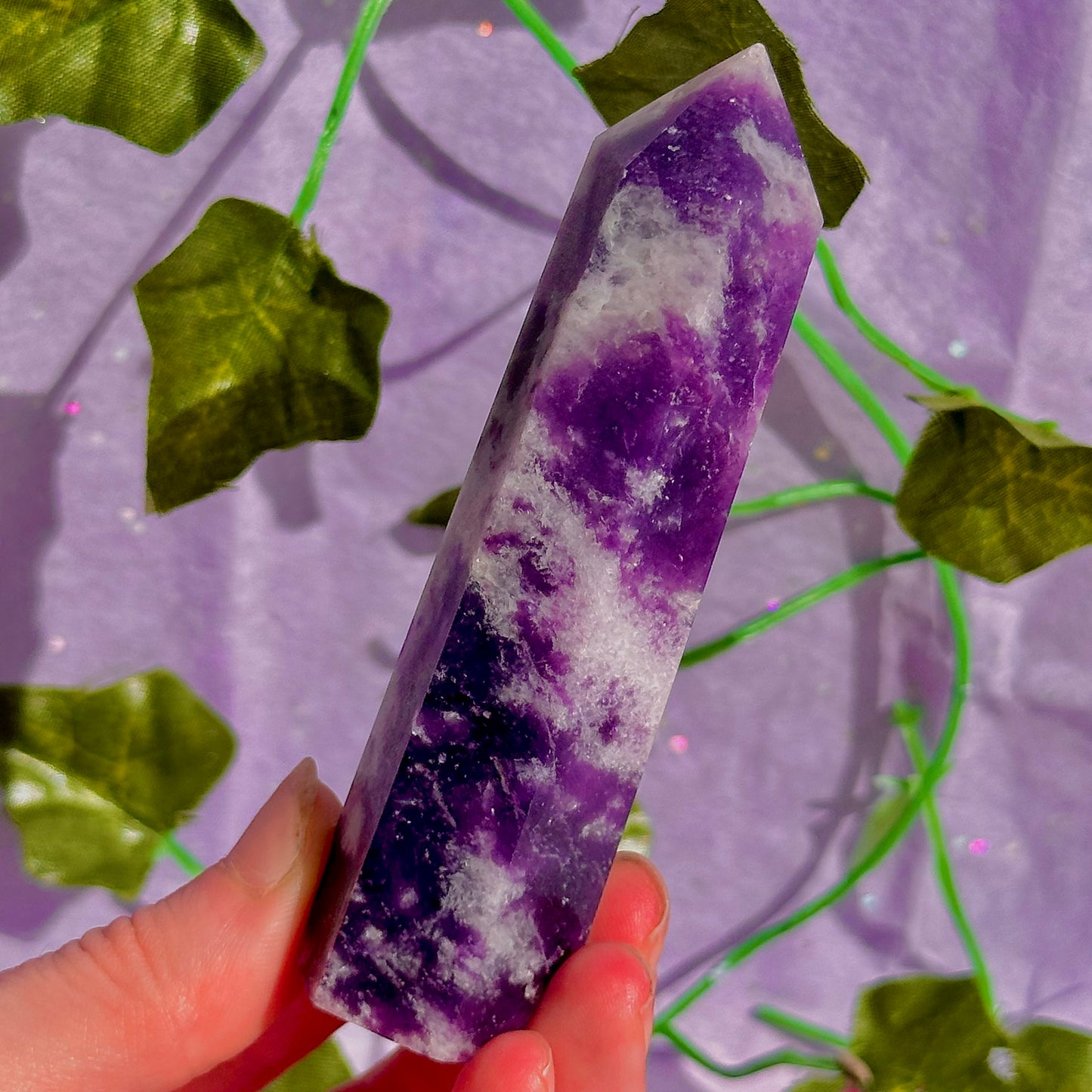 purple towers ~ lepidolite & phosphosiderite ~ choose your own