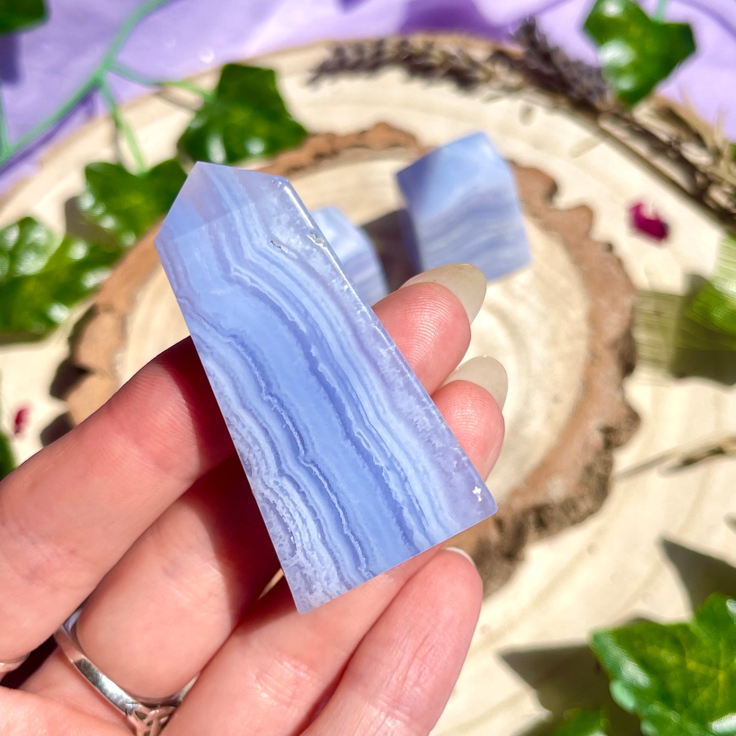 blue lace agate tower - choose your own