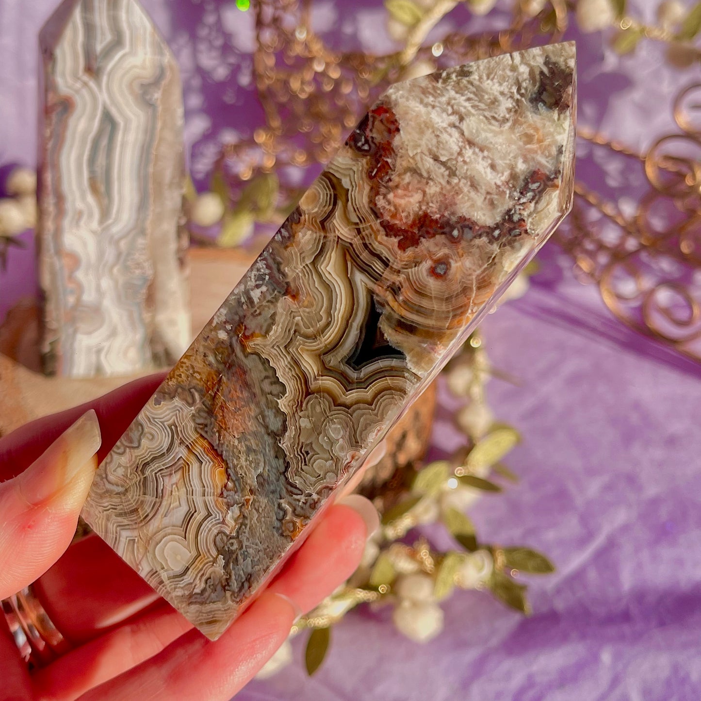 mexican crazy lace agate tower ~ choose your own