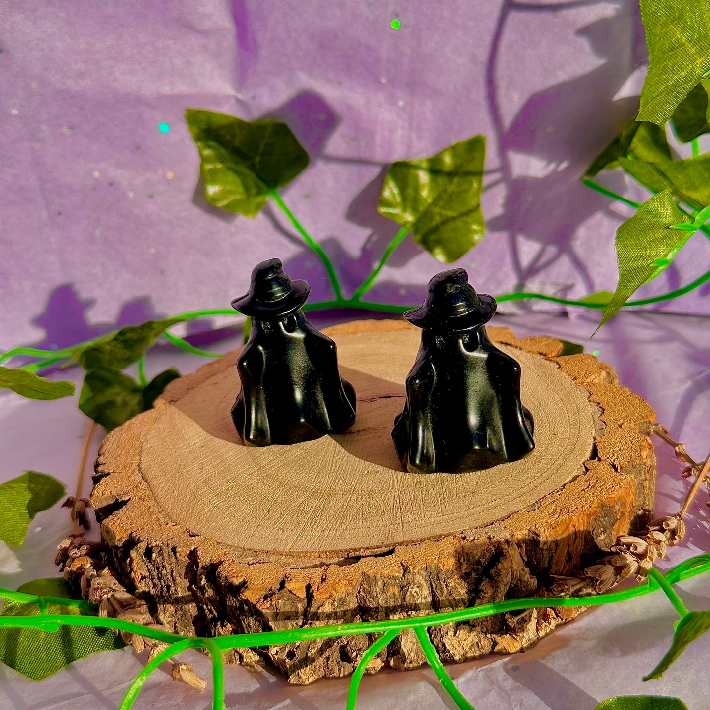 black obsidian ghost carving ~ intuitively chosen