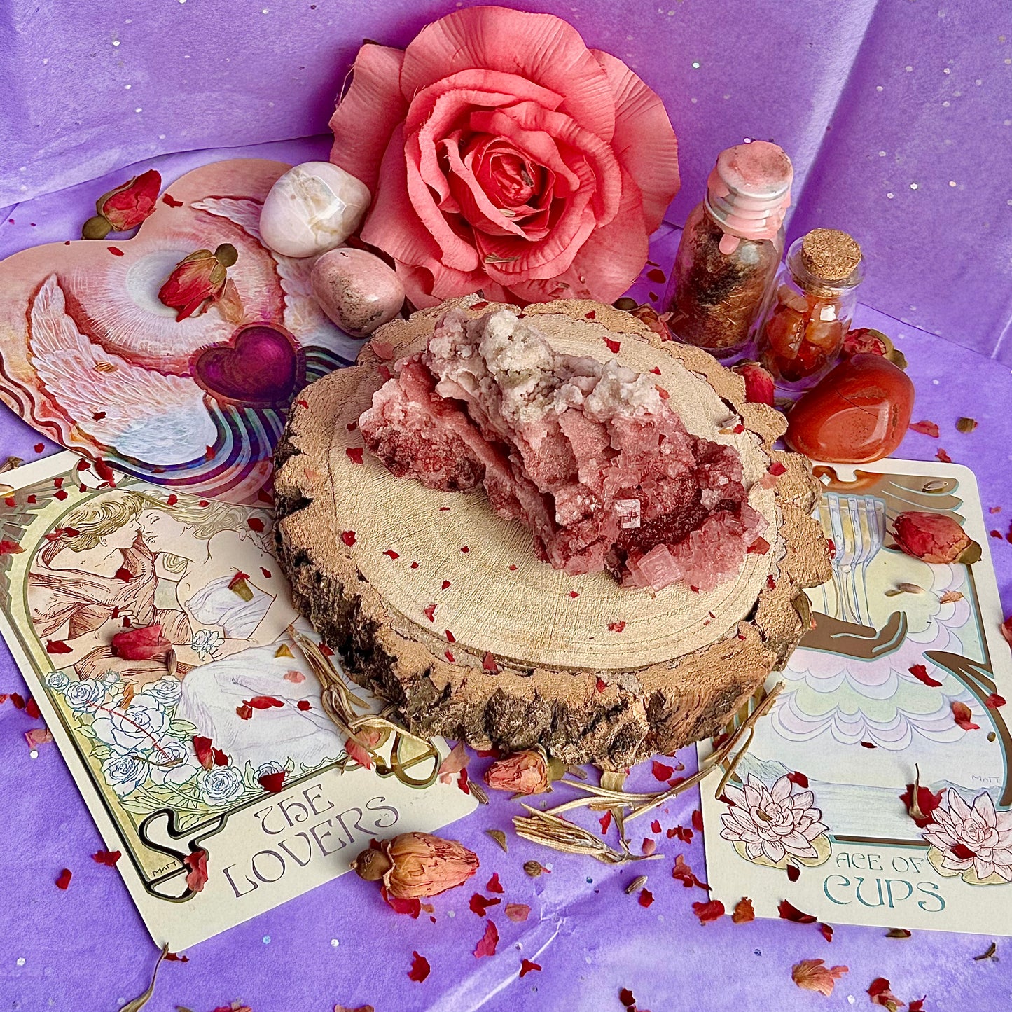 pink halite specimen