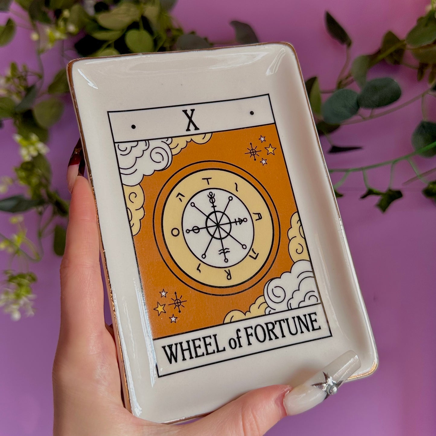 the wheel of fortune vintage tarot trinket dish