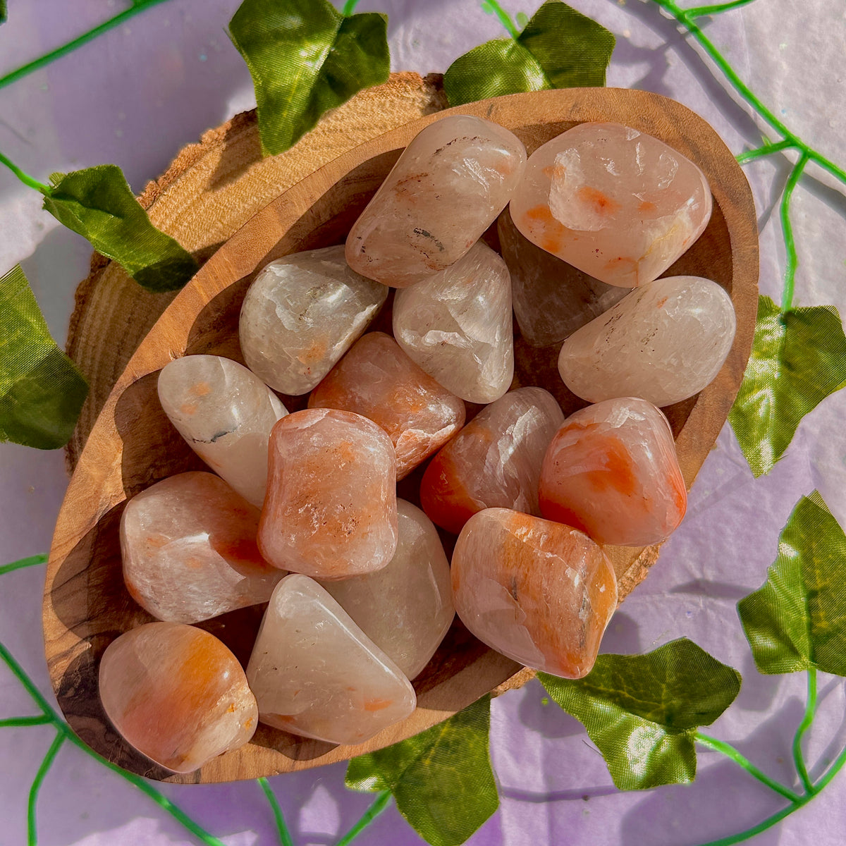 bahia chalcedony (bahia agate / orange chalcedony) tumbles ~ preloved