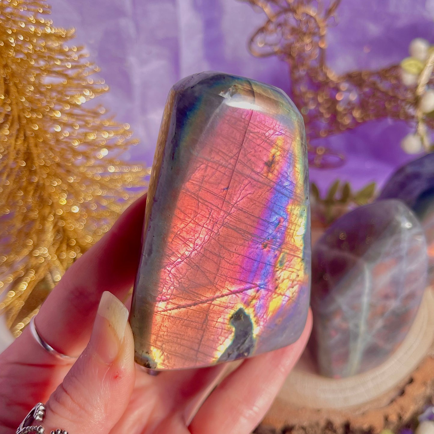 labradorite freeform sunset flash ~ intuitively chosen