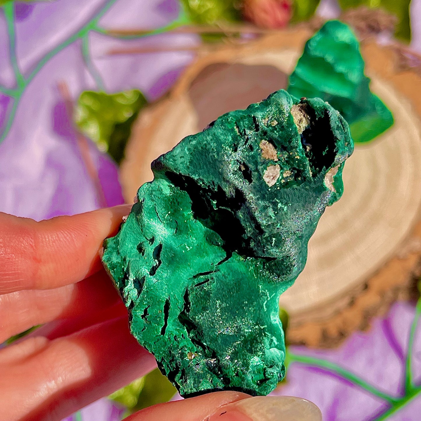 raw malachite specimens