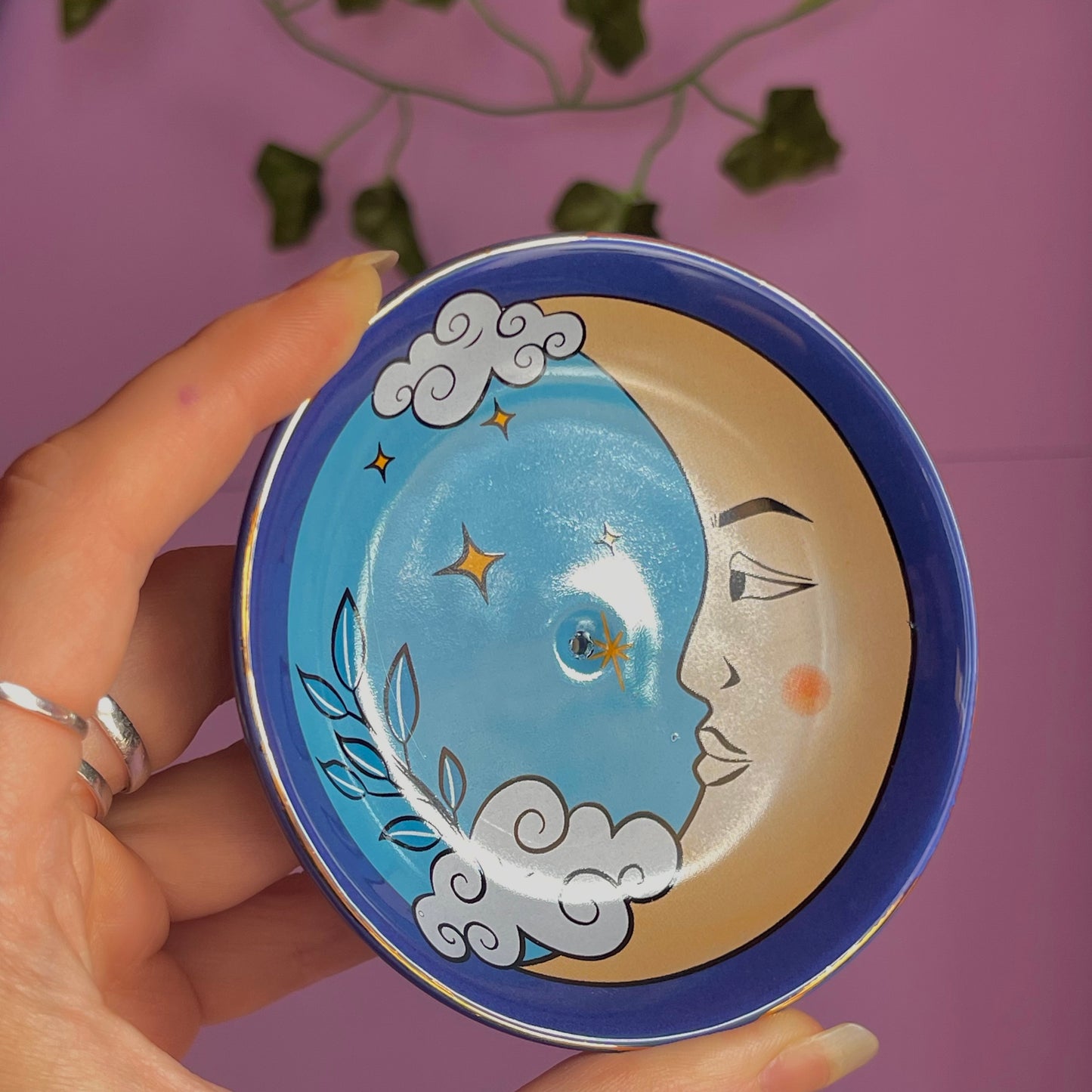 the moon celestial incense holder