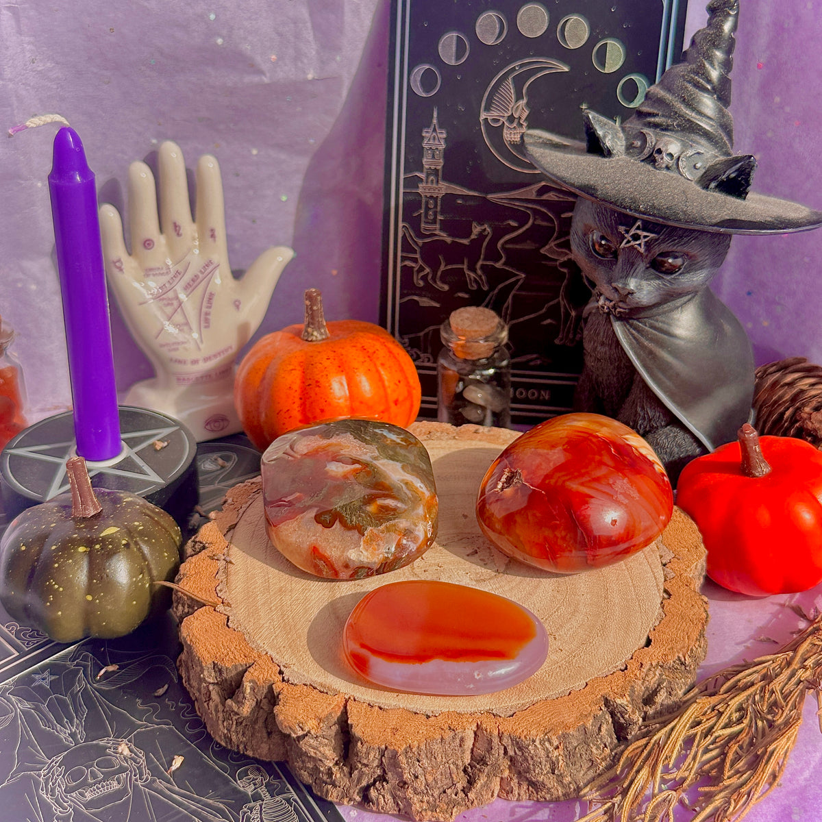mixed carnelian palm stones ~ choose your own