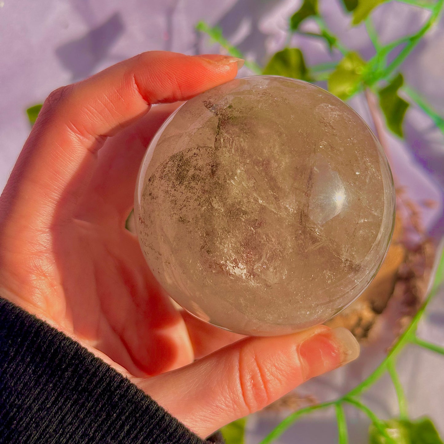 garden quartz sphere ~ 382g