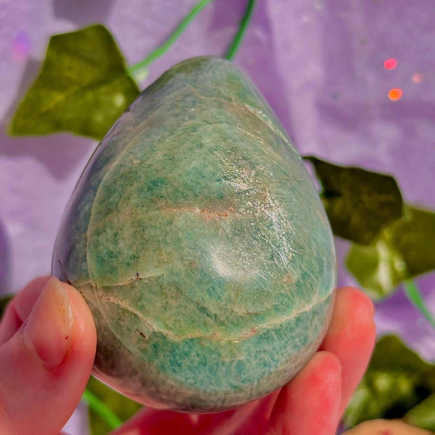 amazonite egg carving