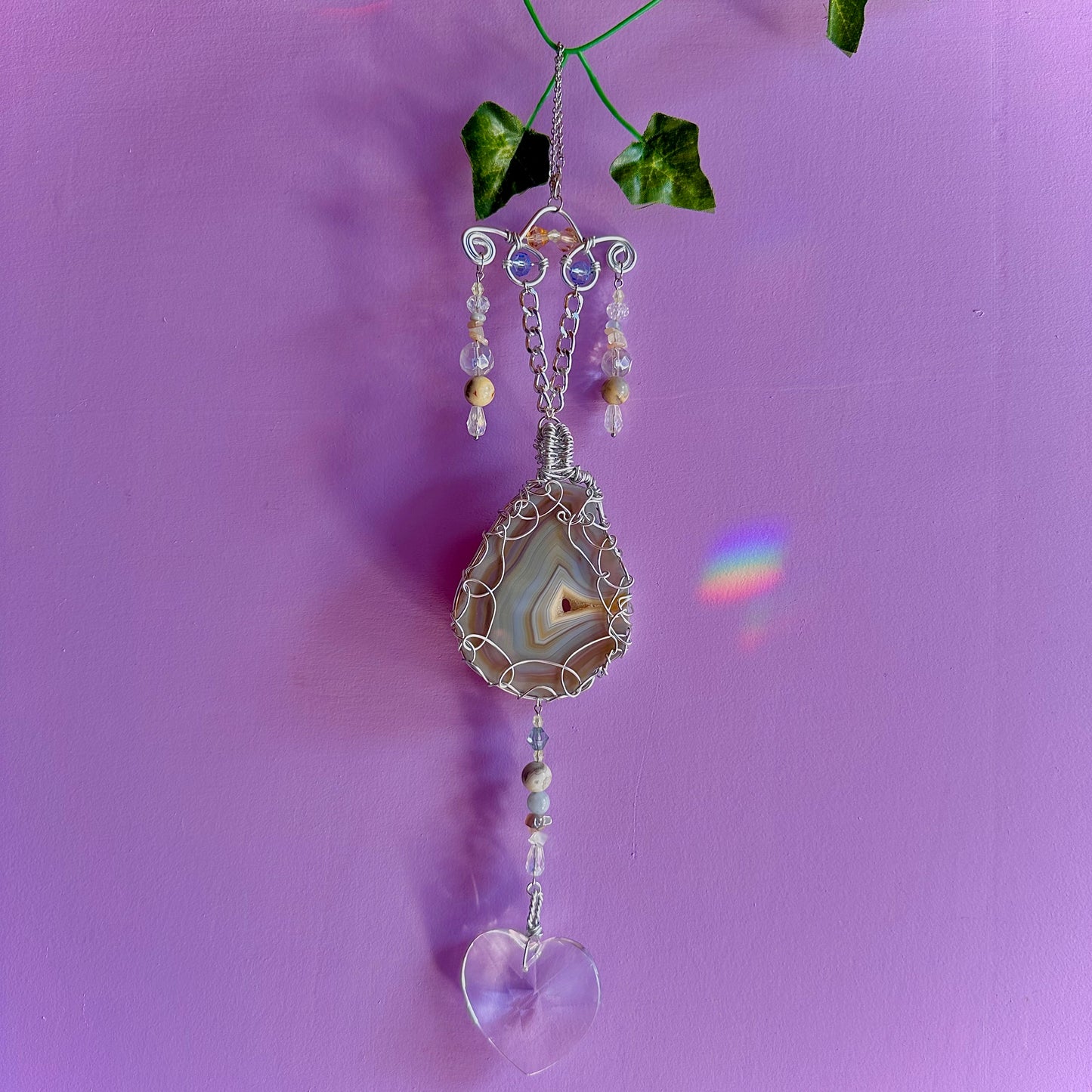 beach sunset suncatcher