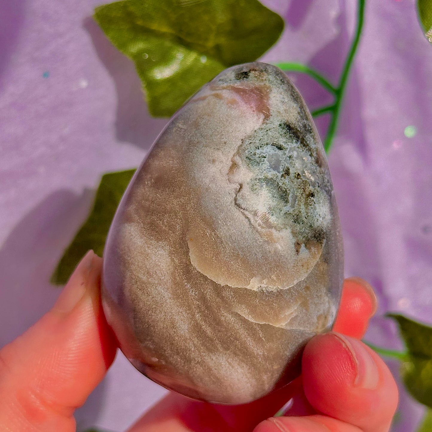 sea jasper egg carving