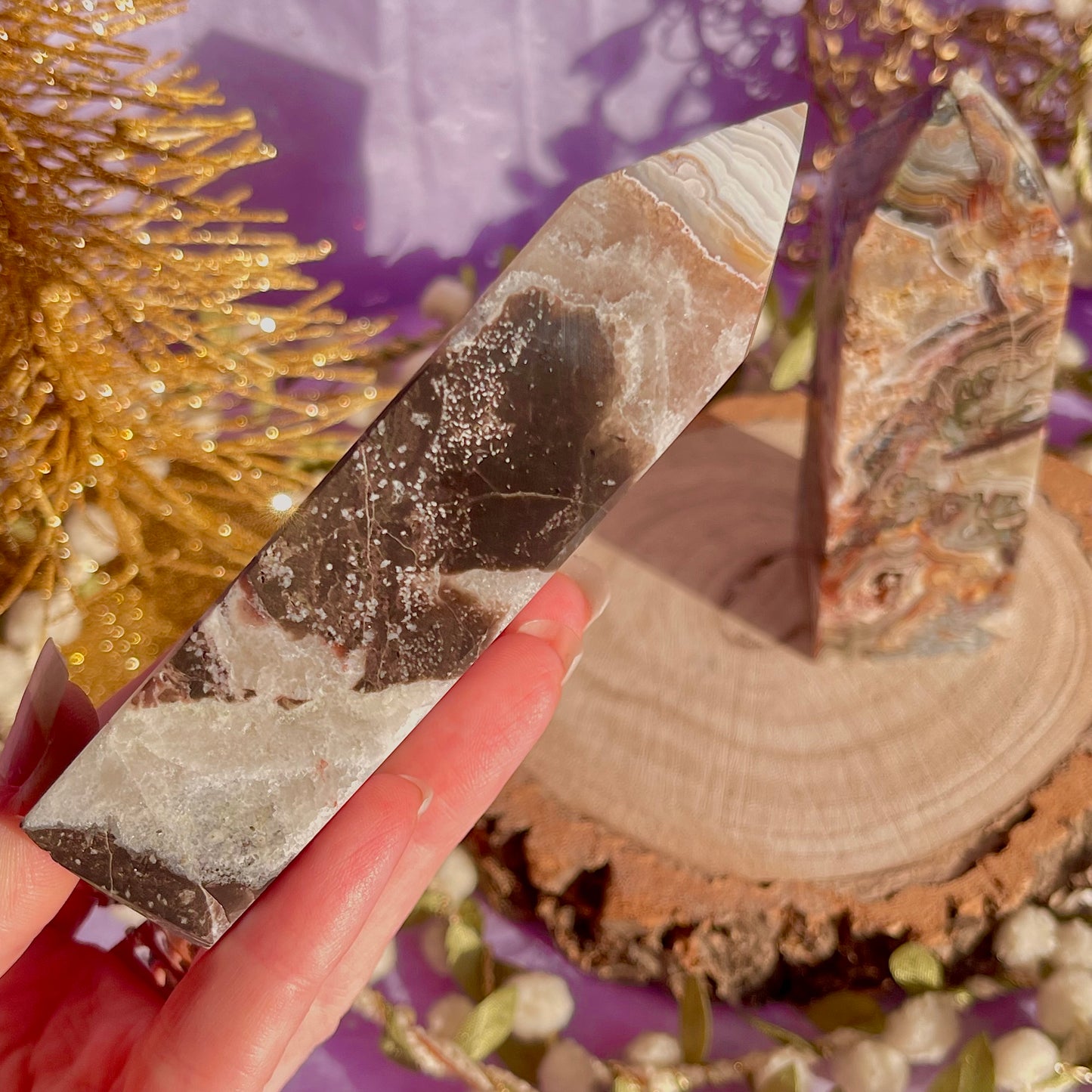 mexican crazy lace agate tower ~ choose your own