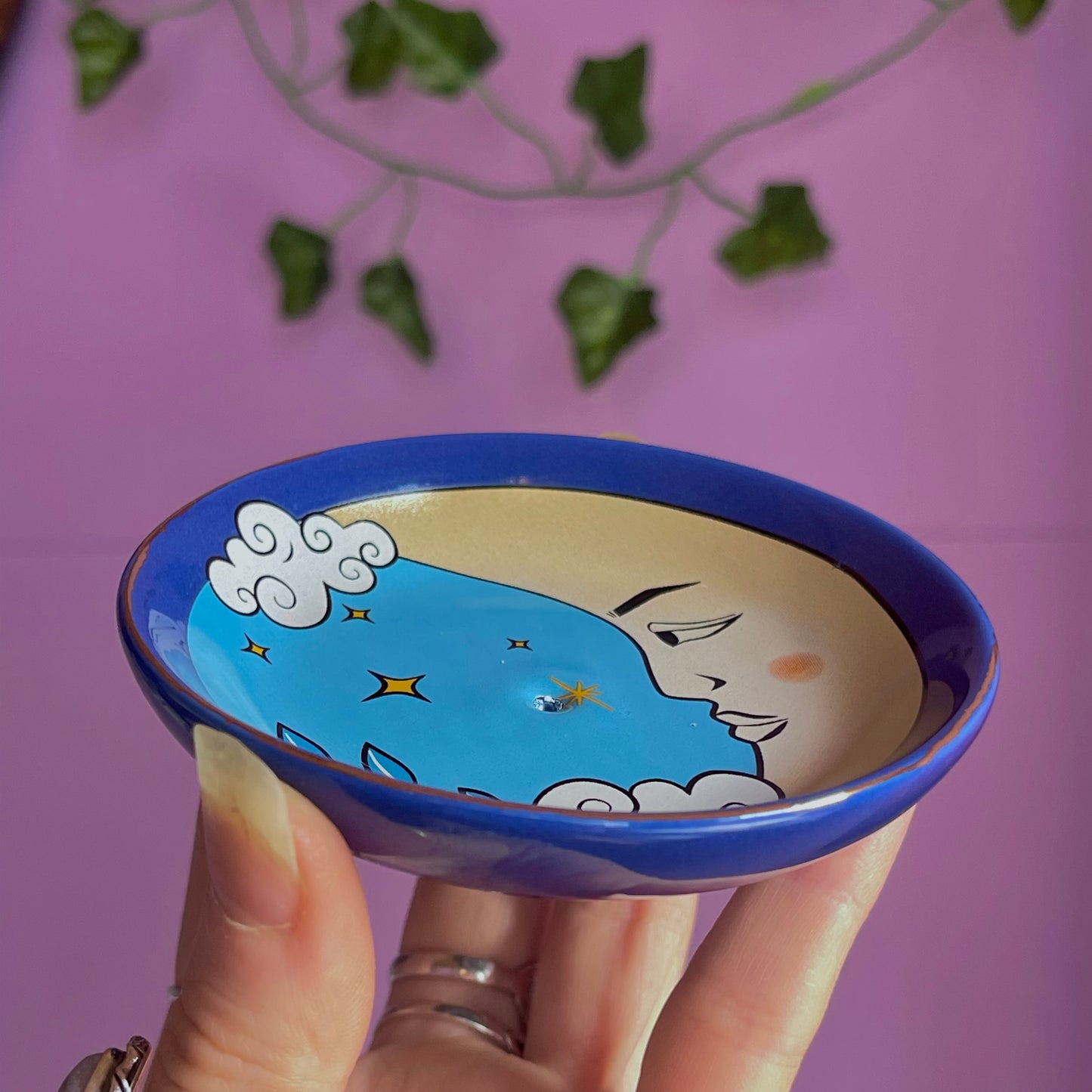 the moon celestial incense holder