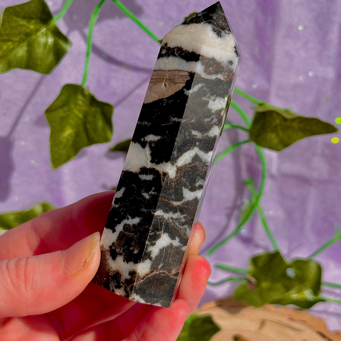 black towers ~ zebra jasper & black flower agate ~ choose your own