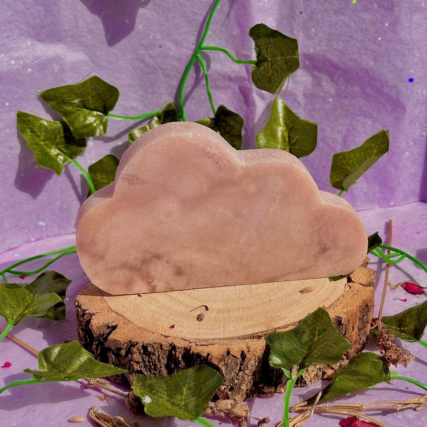 pink amethyst cloud carving