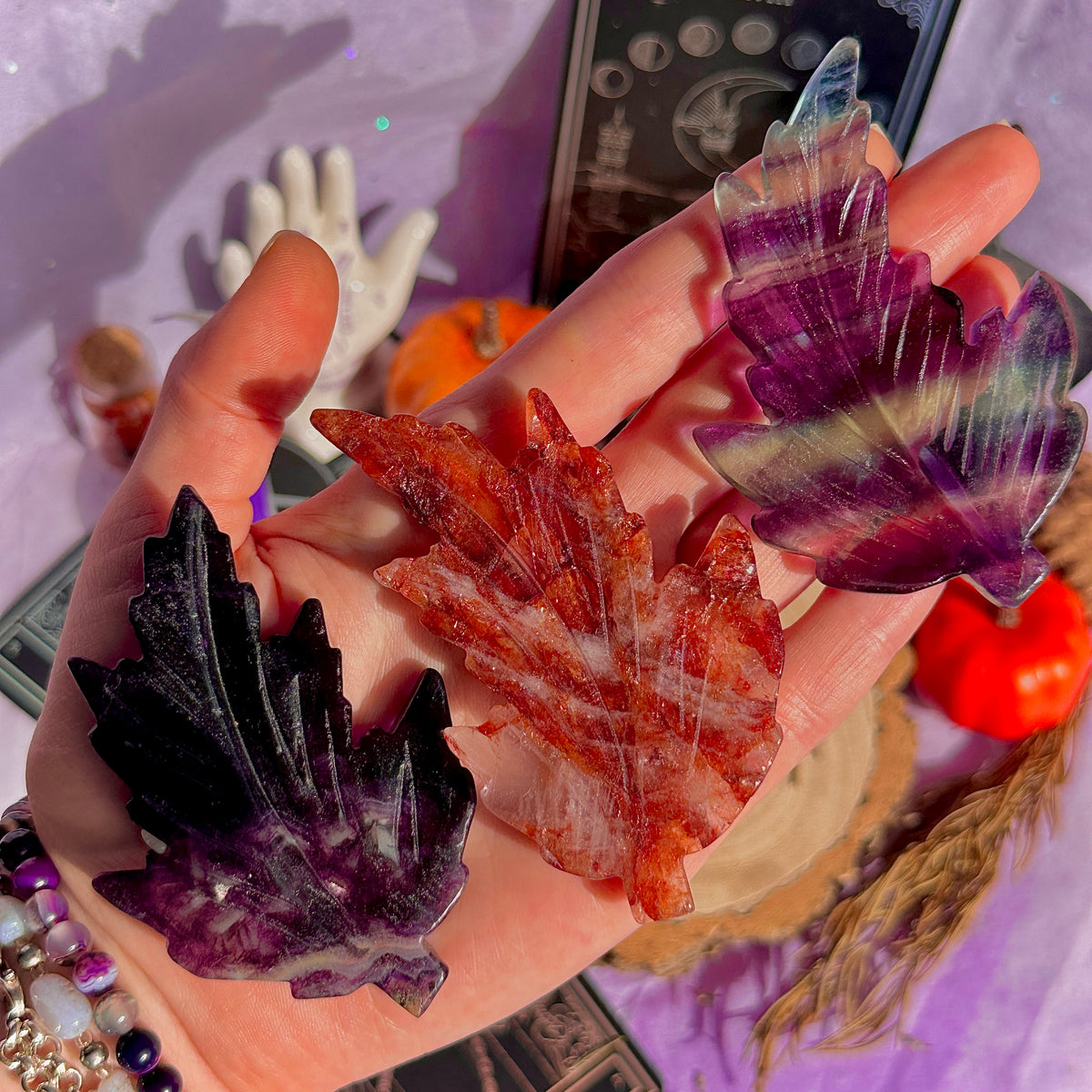 fallen autumn leaf carvings ~ choose your own