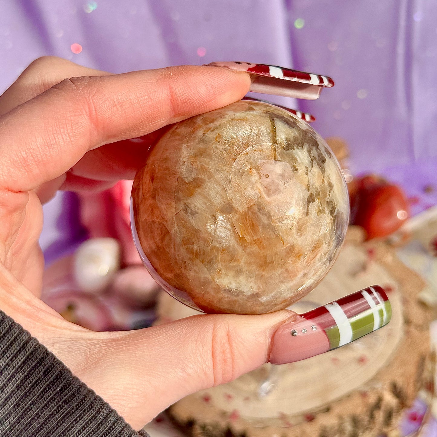 pink moonstone sphere B