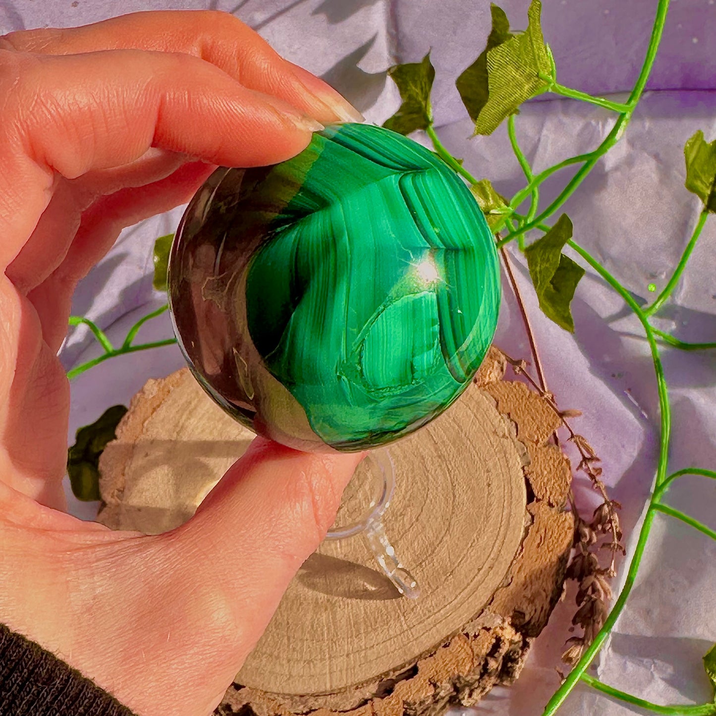 malachite sphere ~ 228g