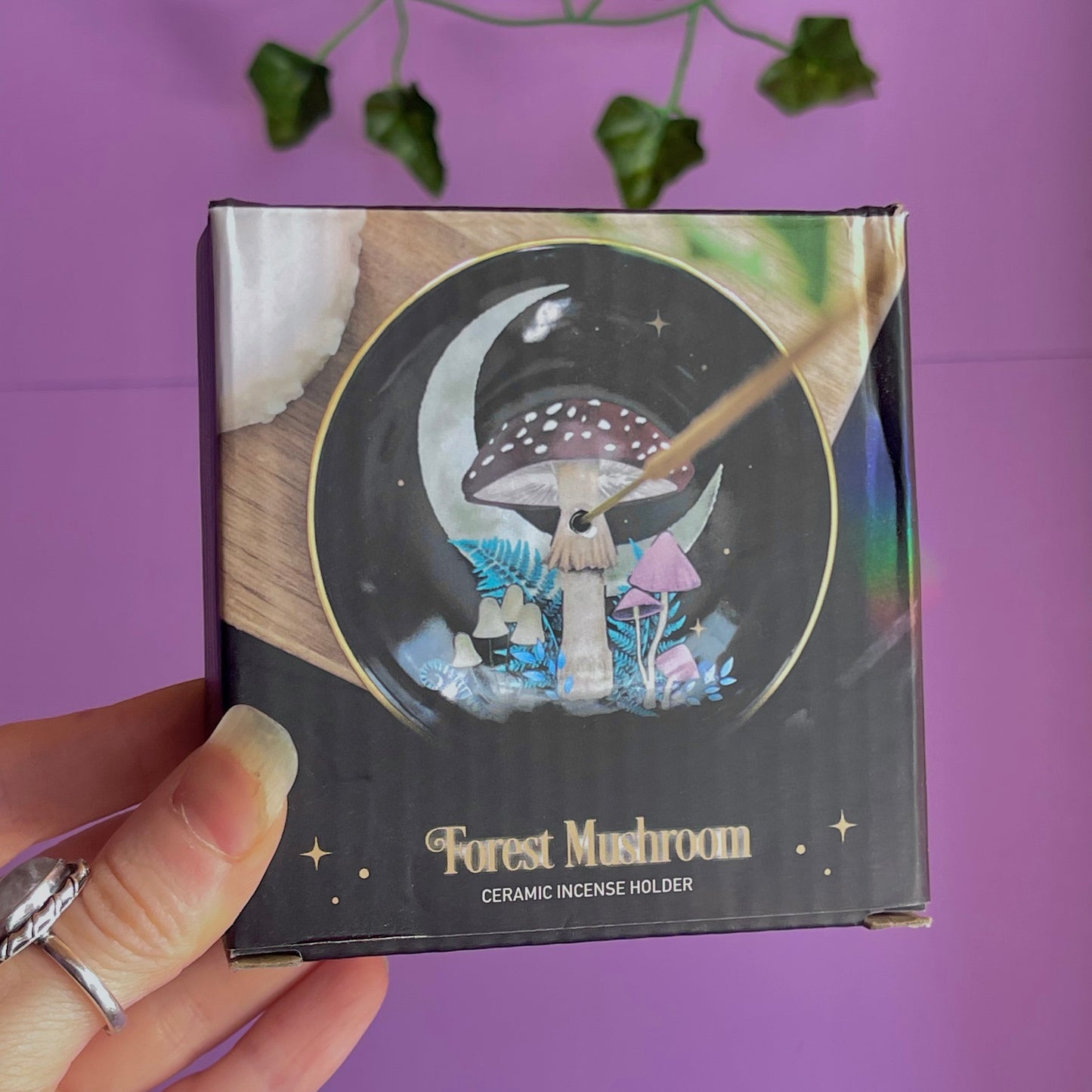 forest mushroom incense holder