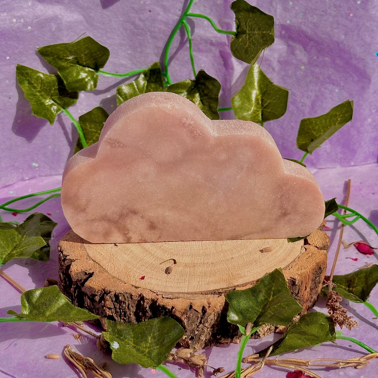 pink amethyst cloud carving