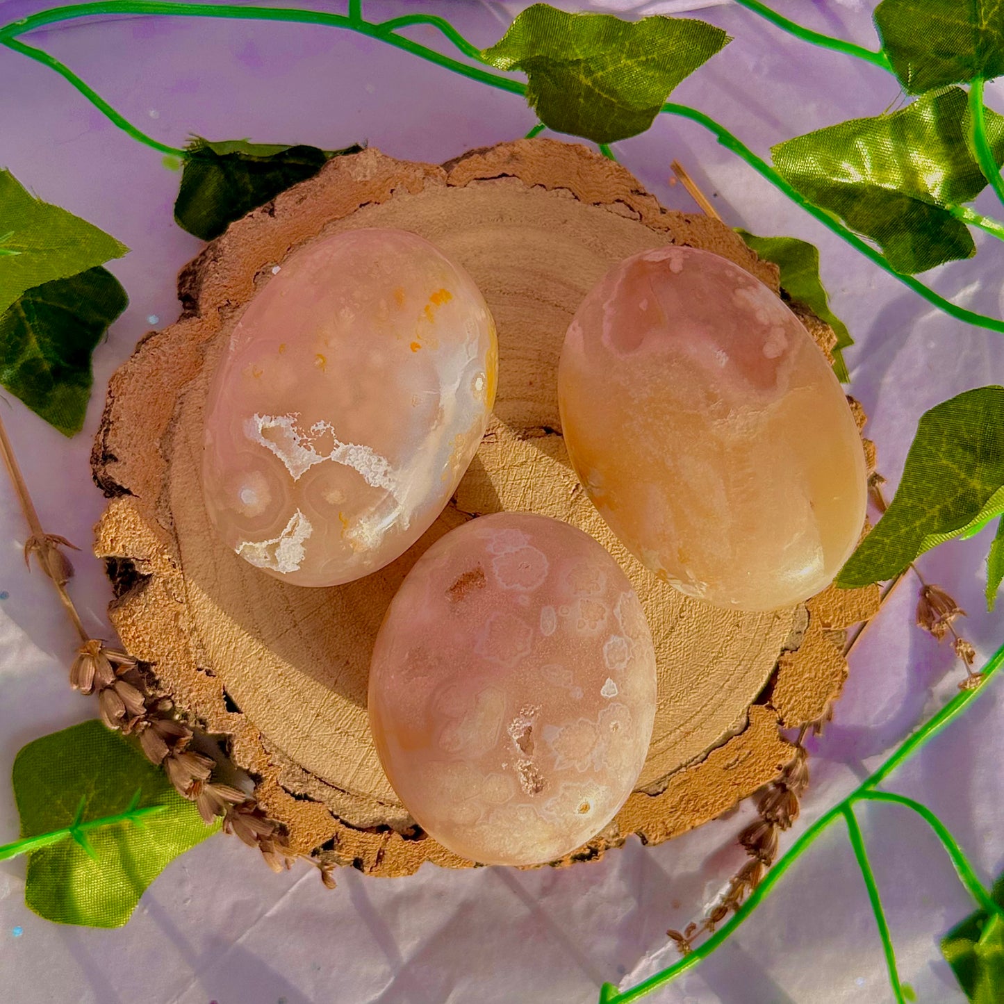 flower agate palm stone ~ intuitively chosen