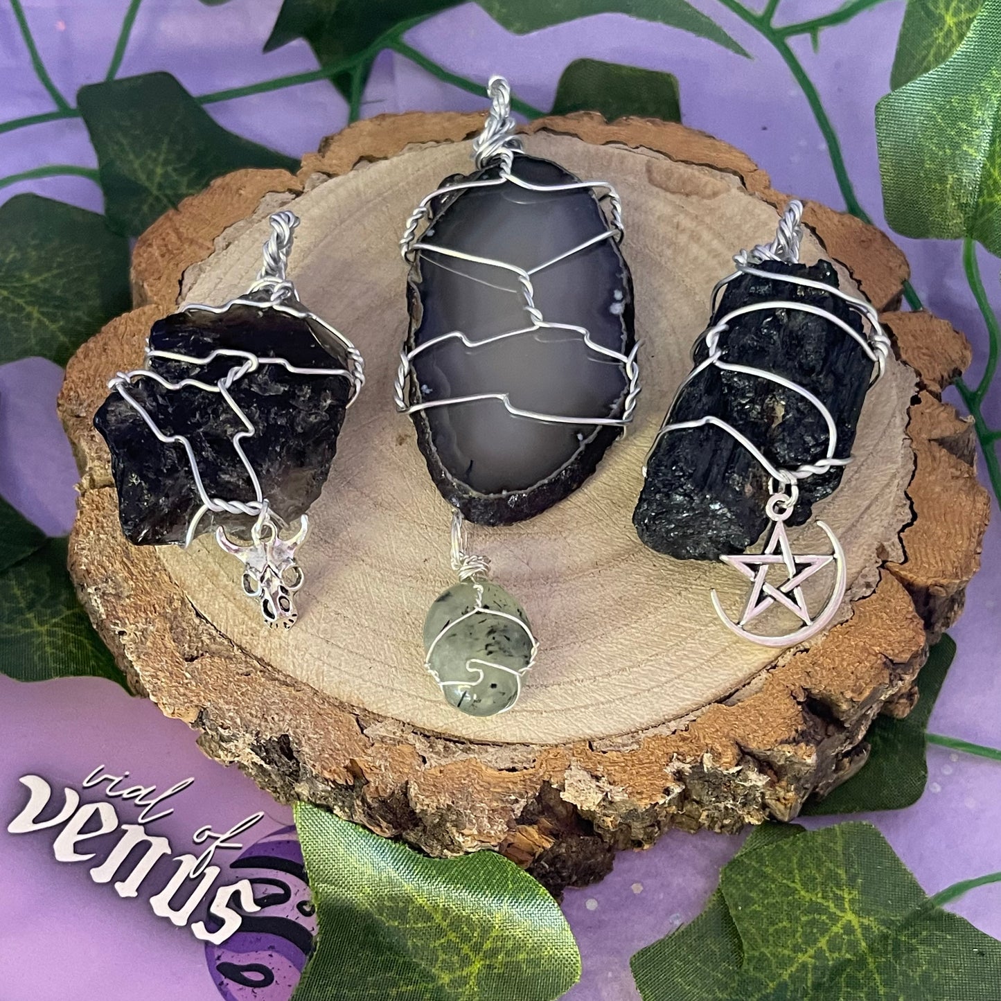 wire wrap pendants halloween