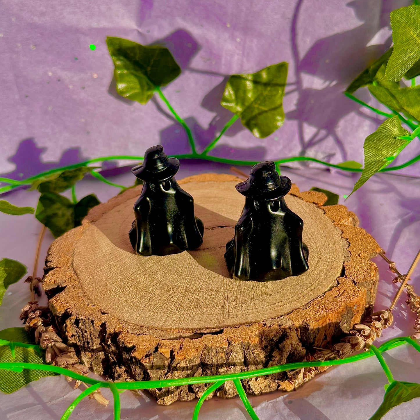 black obsidian ghost carving ~ intuitively chosen