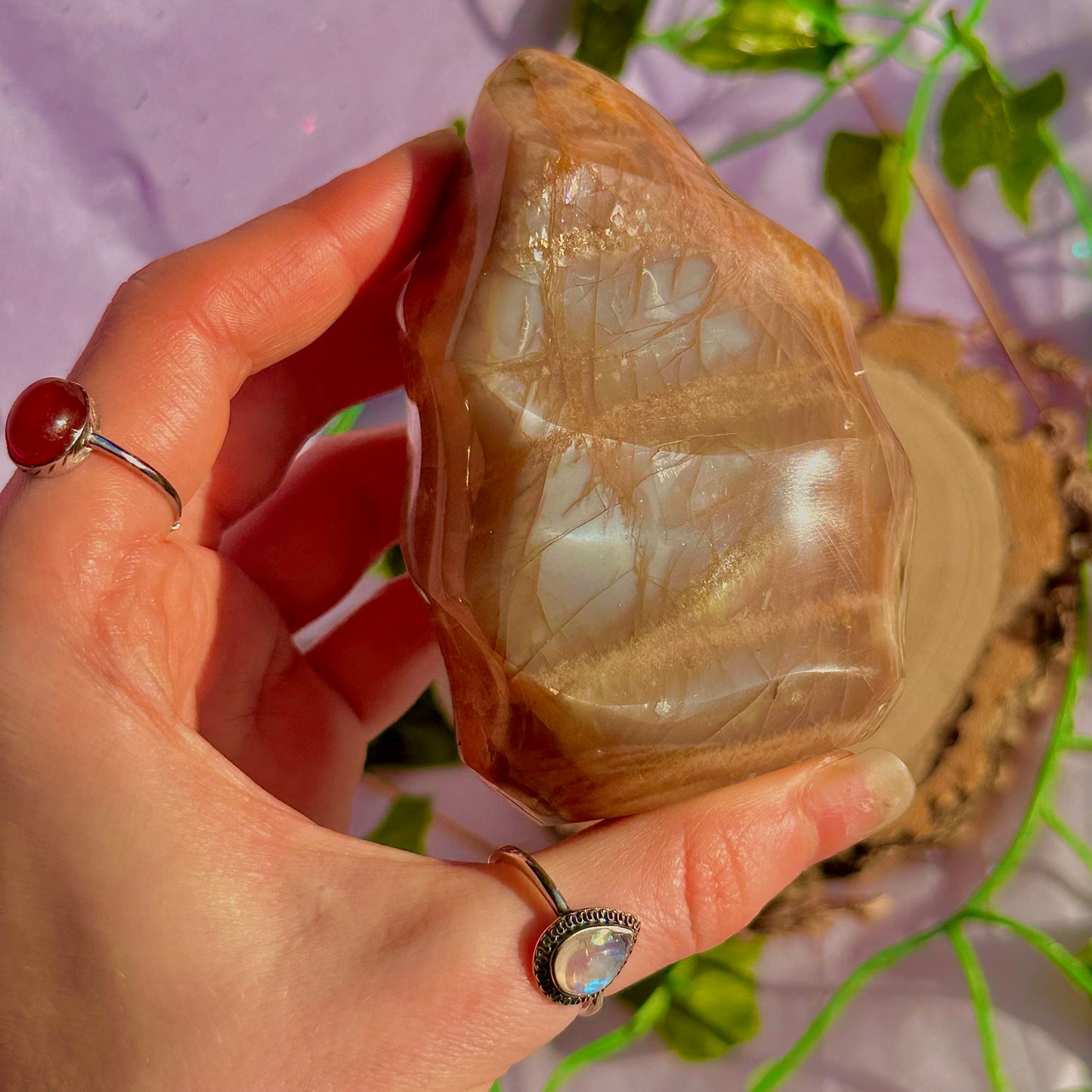 moonstone flame carving ~ intuitively chosen