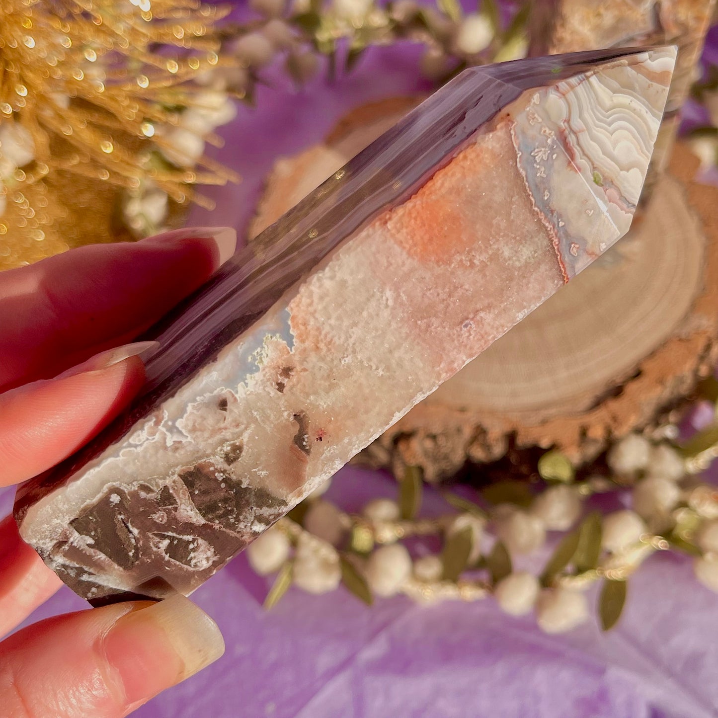 mexican crazy lace agate tower ~ choose your own