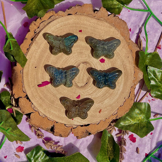 labradorite butterfly carvings ~ intuitively chosen