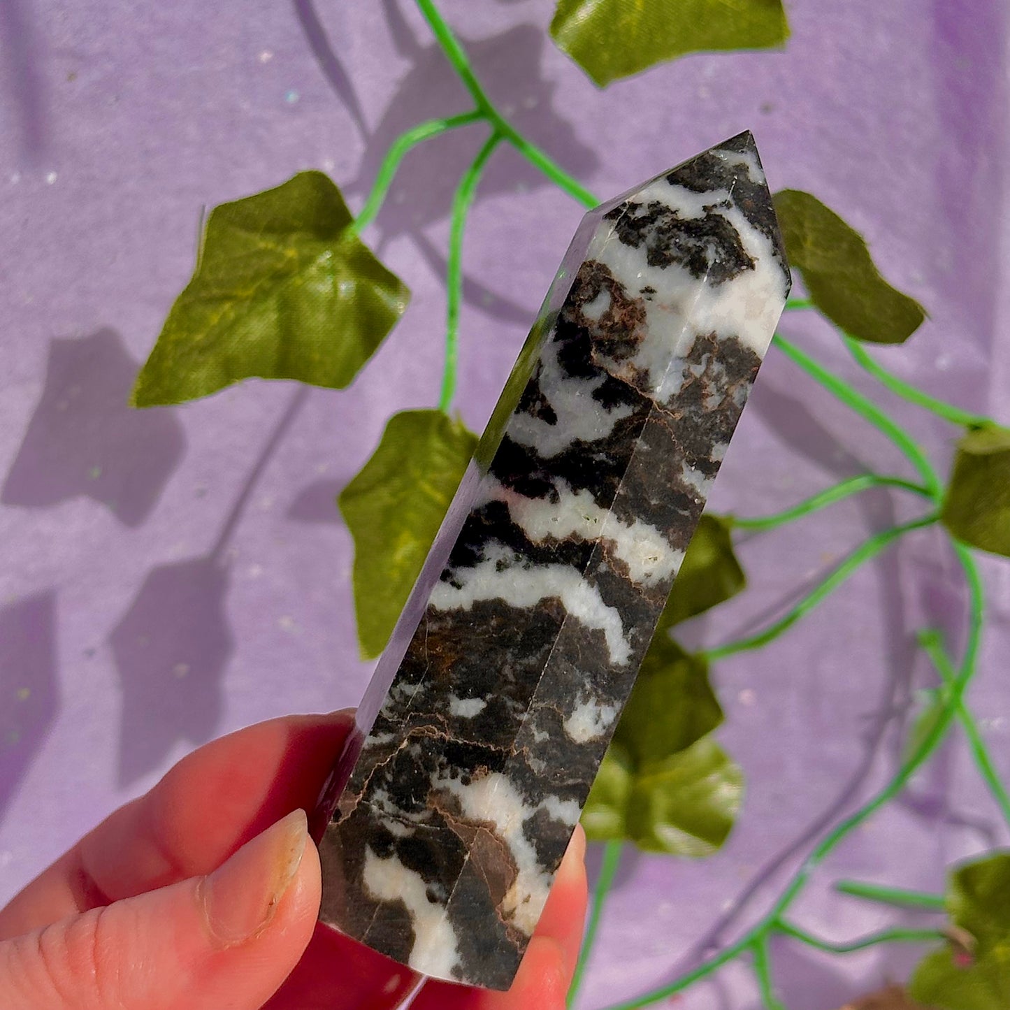 black towers ~ zebra jasper & black flower agate ~ choose your own