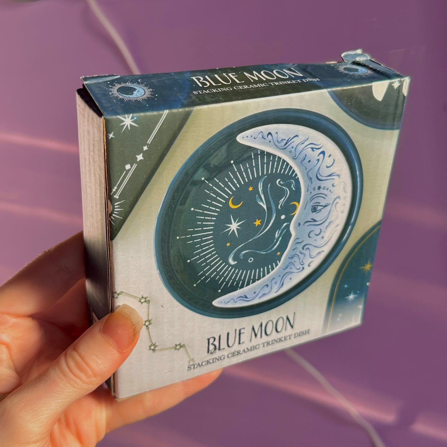 blue moon stacking trinket dish