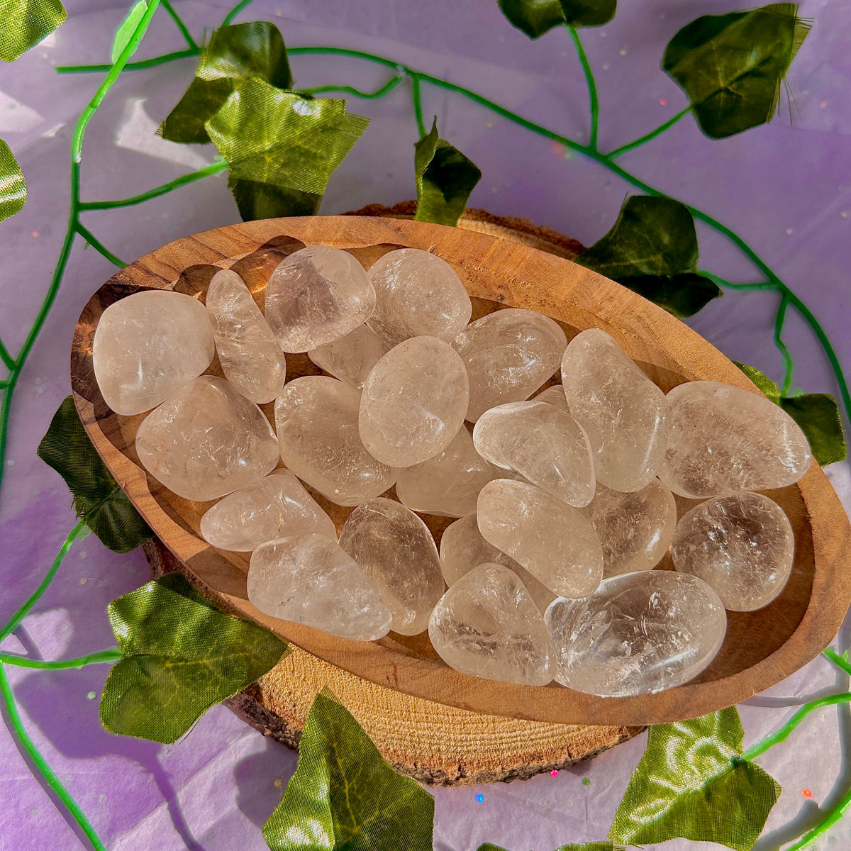 clear quartz tumbles ~ preloved