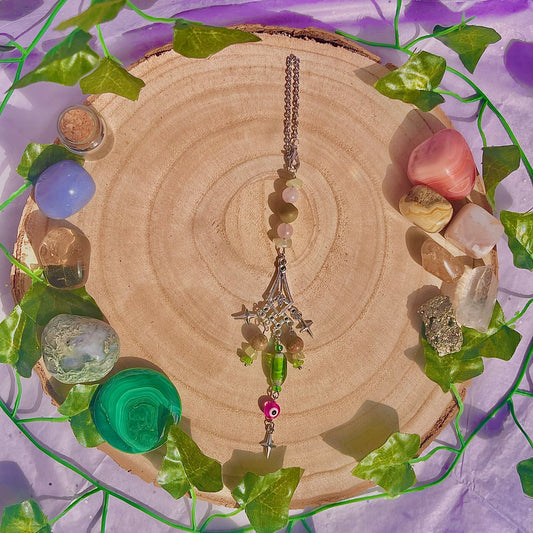 tulip field car charm