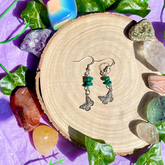 butterflies - malachite on 925 hooks